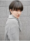 黒髪ショートウルフ/顔まわりカット　【有海一生】ノンジアミン