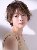 ナチュラルマッシュショートボブ姫カットシアーカラーセミディ