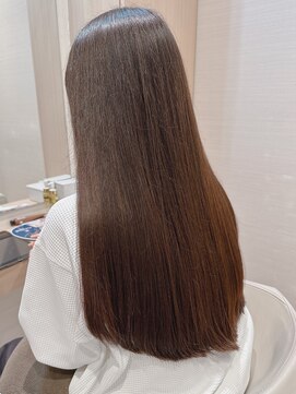 コーエン(cowen) 大人かわいい☆ツヤ髪ロングストレート♪オリーブカラー縮毛矯正