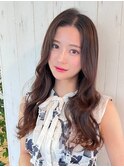 《Agu hair》カカオベージュロング×numberA.ケアオイルスリーク