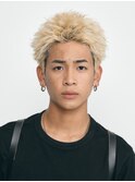 スパイキーショートパーマビジネスヘアメンズパーマ刈り上げ