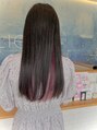 アグ ヘアー リエート 上越2号店(Agu hair lieto) 大人ブラック×インナーカラーピンクで少し冒険したい方に♪