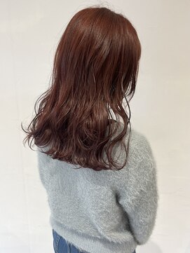 イル(ill) ブリーチなし ダブルカラー ピンクブラウン ミディアム 大須