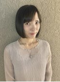 乾かすだけ/オリーブアッシュ韓国風大人ミニボブ