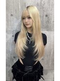 顔周りレイヤー／レイヤーカット／ロングレイヤーカット