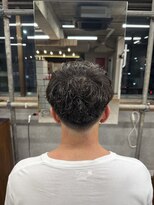 タメ(tame-)&nbsp;サーフカール/フェザーパーマ/ブルーブラック【都賀/メンズ】