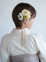 ヘアーサロン ラフリジー(Loufreasy)&nbsp;ショートヘア卒業式袴タイトヘアアレンジ 成人式振袖 卒園式教員