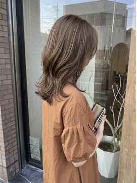 ニコリヘアワークス(nicori hair works) セミロング×レイヤー×ベージュブラウン2