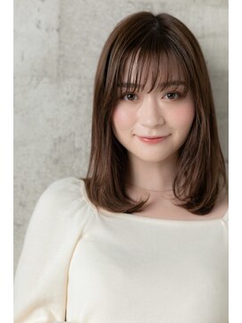 モッズヘア 足利(mod'hair) オンブレグレージュオリーブベージュミディ大人美人