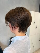 アース 春日部店(HAIR&MAKE EARTH)&nbsp;丸みショート × ナチュラルブラウン