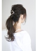 簡単ポニーテール
