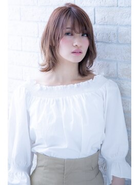 ヘアーアートシフォン 川口東口店(hair art chiffon) ３Dカラー＆ジグザグバングのノットヘアでモードなミニマムボブ