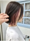 【GROW緑橋】インナーカラー♪切りっぱなしボブ