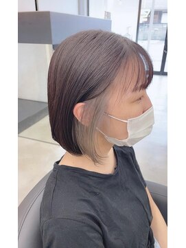 ユッカ エハ 豊中(YUCCA eha) 【eha Miki】プツッとボブ　イヤリングカラー