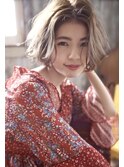 大人可愛い20代30代40代小顔ワンサイドショートAラインボブe