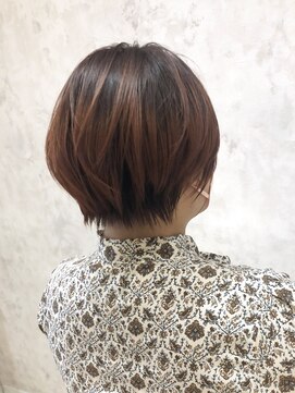 ラボヌールヘアー オリビエ 北千住店(La Bonheur hair Olivier) ショート×オレンジ【北千住美容室】
