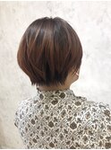 ショート×オレンジ【北千住美容室】