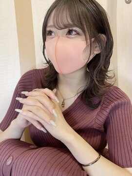 リアイス(Re:ICE) ミルクティーグレージュミディアムウルフ