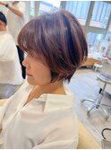 白髪ぼかしハイライトショート