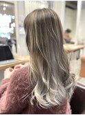 バレイヤージュグラデーションカラーベージュカラー/亀戸