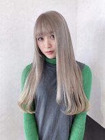 アース コアフュールボーテ 長野稲田店(EARTH coiffure beaute)&nbsp;ホワイトミルクティー_ハイトーン_ケアブリーチ_髪質改善カラー