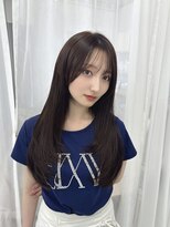 ハピネス 梅田茶屋町店(HAPPINESS)&nbsp;韓国ヘア/ロングレイヤー/顔周りカット/ブリーチなし/グレージュ