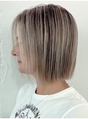 《me’lou》ボブ×ハイトーンカラー20代30代40代50代