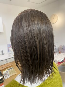 ハナサカヤヘアーサロン(hanasakaya hair salon) 暗髪でも柔らかく*ダークオリーブカラー