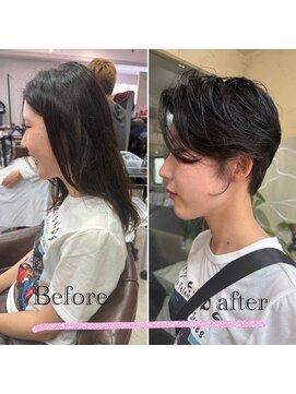 カノア(canoa) イメチェン★エッジモード★束感ハンサムショート