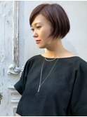 ■ピンクラベンダー前下がりクラシカルボブM.SLASH自由が丘9-4