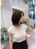 レイヤーボブ／ウルフボブ／フェイスレイヤー切りっぱなし外ハネ