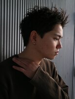 エルマーク 茨木(L-MARK)&nbsp;アップバング短髪ツイストスパイラルブリーチパーマツイスパ