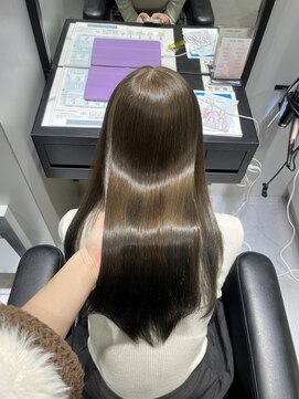 エイトヘアー(8 HAIR) オリーブグレージュ　ブリーチなしダブルカラー
