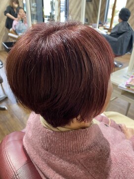 ルネッサンスヘアー ラファエロ(RAFFAELLO) ピンクブラウン　明るい白髪染め　綺麗色　艶カラー　春カラー