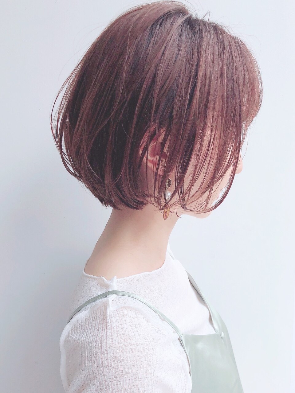 say.ショートボブひし形ショートイメチェンアッシュオリーブ