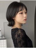 韓国風レイヤーボブ巻ける縮毛矯正
