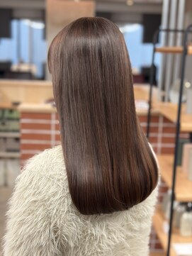 モコヘアーフロール(MOCO hair flor) ピンクブラウンでツヤ感たっぷりに♪