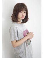 ヘアーサロン リノ(Hair Salon Lino)&nbsp;うすバンク鎖骨ミディ　シフォンベージュ