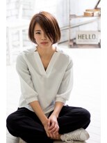 ヘアメイク ニコ(Hair make Nico)&nbsp;前下がりショートボブ、前髪なし