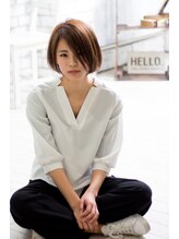 ヘアメイク ニコ(Hair make Nico) 前下がりショートボブ、前髪なし