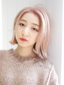 アイティー バイ アルバム 中野店(IT by ALBUM) ハイトーンボブ_くびれミディイヤリングカラー_28256