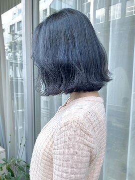 シィーム(cime) ネイビーカラー　大人ダブルカラー　ブルーブラック