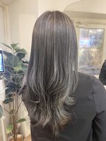 アミュレ(Amule)&nbsp;こなれハイライト白髪ぼかしグレージュロング40代梅ヶ丘美容室