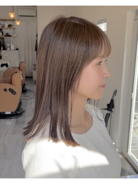 レポ(LEPO) 秋髪◎切りぱなしロブと透明感あるサンドベージュ