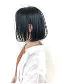 ［LAGUNAラグナ渋谷　KA2］丸みボブ×ブルーブラック