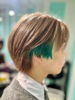 マティーナ ヘアー 池袋(Matina hair)&nbsp;【ミルクティー×グリーンインナー】20代30代40代50代