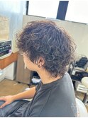 メンズ強めの波巻きパーマ