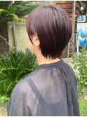 大人マッシュショート　丸みショートボブ　40代　50代