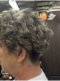 いけおじパーマ/グレイカラー/シルバーアッシュ/40代50代60代