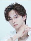 渋谷フェザーパーマニュアンスパーマセンターパートウルフカット